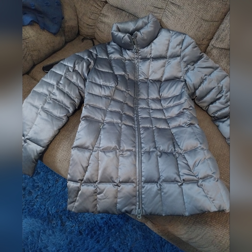 INC International Concepts Silver Puffer Jacket
